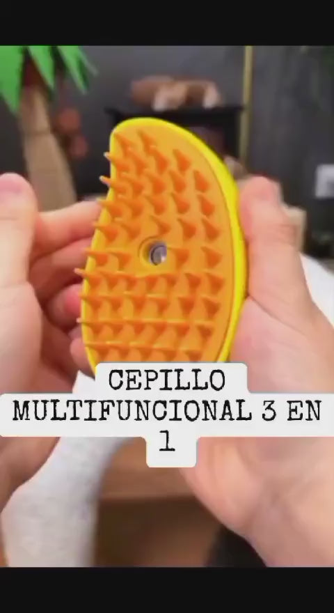 Cepillo Vapor Para Mascotas 3 En 1